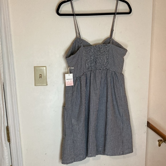 Forever 21 woven dress Black/white Sundress Mini size l - Picture 6 of 6